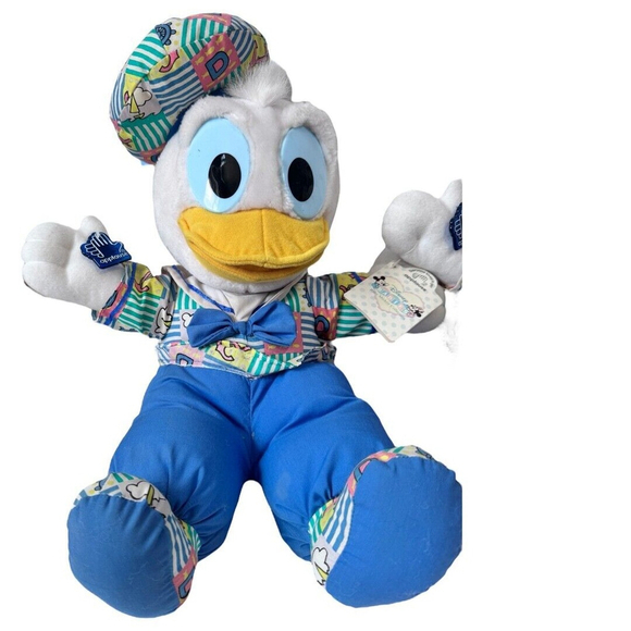 vintage 90's NWT Applause Disney Babies Donald & Daisy Jumpsuit Hat plush - Picture 3 of 6